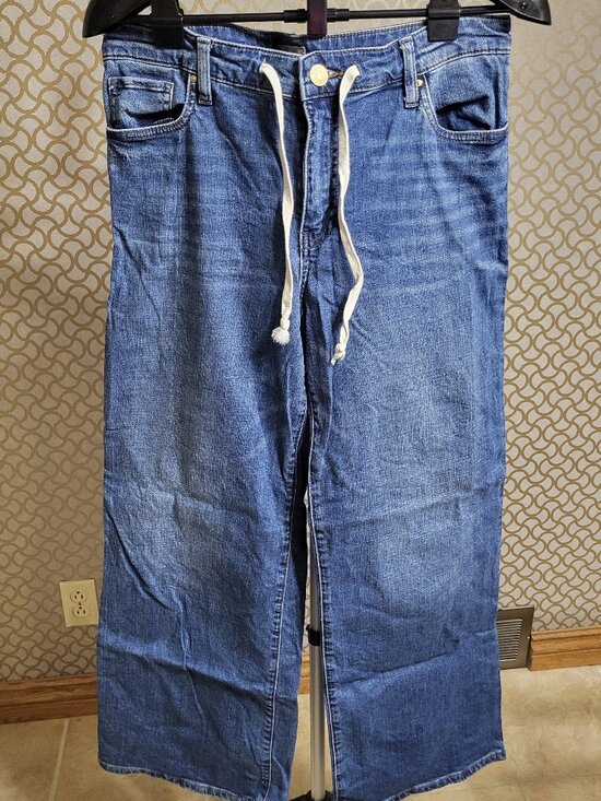 Kut from the Kloth Denim - Kut from the Kloth Meg High Rise Wide Leg Jean with Drawstring - Size 10